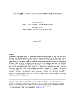 Measuring Financial Covenant Strictness in Private Debt Contracts