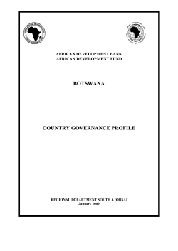 2009 - Botswana - Country Governance Profile