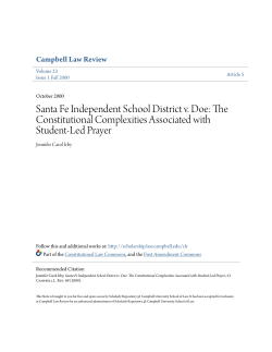 Santa Fe Independent School District v. Doe: The Constitutional