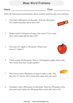 Mass Word Problems