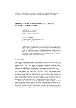 GENDER ENCODING OF TYPOGRAPHICAL ELEMENTS IN