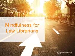 Mindfulness Slide and the Law Firm Librarian