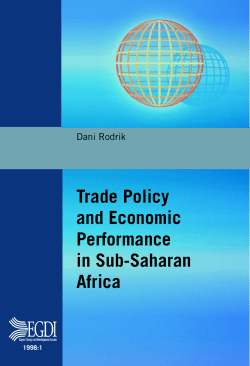 Trade Policy and Economic Performance in Sub