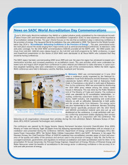 News on SADC World Accreditation Day Commemorations