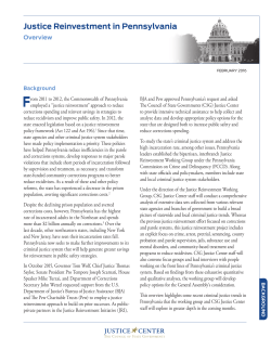 Justice Reinvestment in Pennsylvania