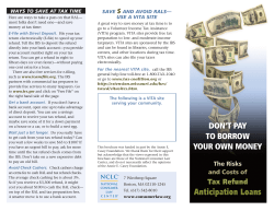 Anticipation Loans - National Consumer Law Center