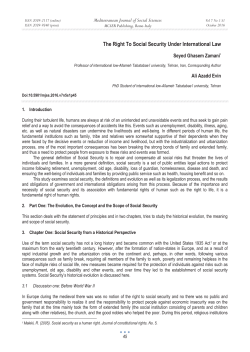The Right To Social Security Under International Law