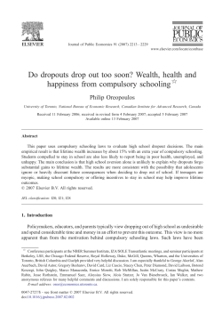 Do dropouts drop out too soon? Wealth, health