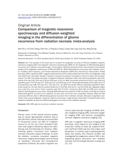 Comparison of magnetic resonance spectroscopy and diffusion