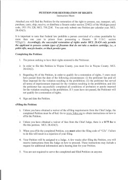 Instructions and Petition for Restoration of Rights