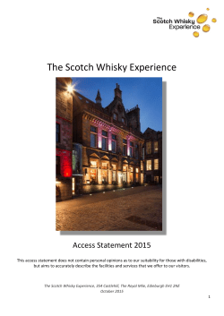 access statement 2015 - The Scotch Whisky Experience