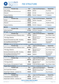 fee structure - Fertility North