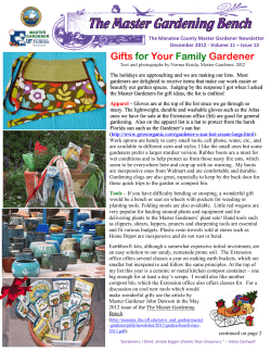 The Manatee County Master Gardener Newsletter