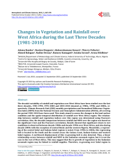Changes in vegetation and rainfall over West Africa during the last
