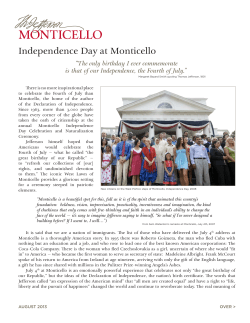 Independence Day at Monticello - Thomas Jefferson`s Monticello