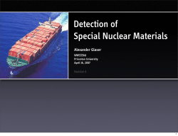 Detection of Special Nuclear Materials