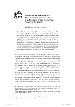 NEOLIBERALISM AS LIBERATION: THE STATEHOOD PROGRAM