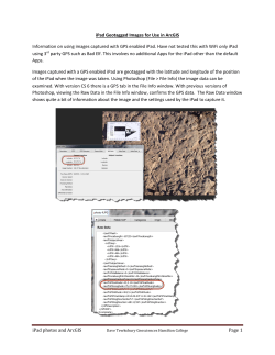 iPad Geotagged Images for Use in ArcGIS - EdCommunity