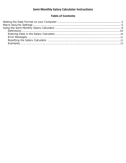 Semi Monthly Salary Calculator Instructions