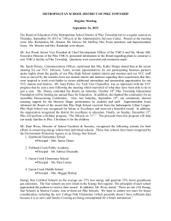 METROPOLITAN SCHOOL DISTRICT OF PIKE TOWNSHIP Regular