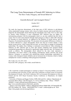 The Long-Term Determinants of Female HIV Infection in Africa: