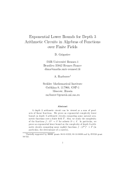 Exponential Lower Bounds for Depth 3 Arithmetic
