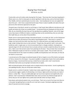 Buying Your First Kayak (2015)