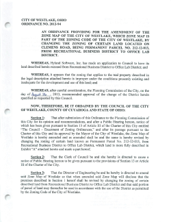 day ofAcgcst 2C? , 2013, recommended approval ofthe change