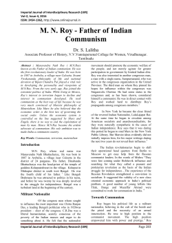 MN Roy - Father of Indian Communism