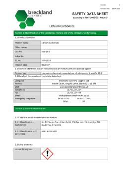 Lithium Carbonate - Breckland Scientific