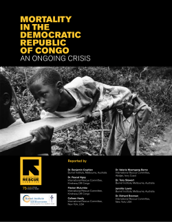 Mortality in the Democratic Republic of Congo: An ongoing crisis