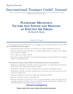 Pulmonary Mechanics - The International Trumpet Guild