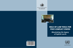 Maximizing the Legacy of Hybrid Courts