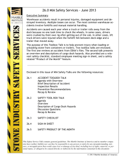 26.0 MIA Safety Services - June 2013