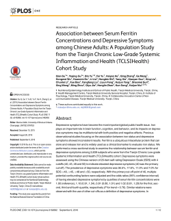 Association between Serum Ferritin Concentrations and