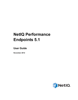 NetIQ Performance Endpoints 5.1 User Guide