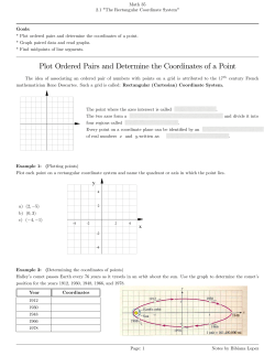 Plot Ordered Pairs and Determine the Coordinates of a Point