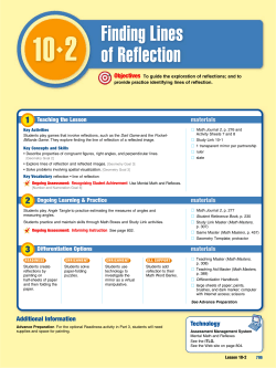 Lesson 10.2 Finding Lines of Reflection