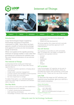 Internet of Things - Loop Technologies
