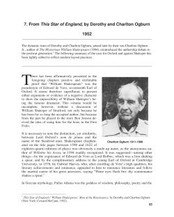 This Star of England Dorothy and Charlton Ogburn