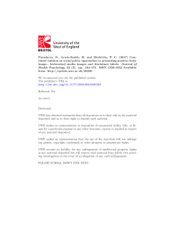 Paraskeva, N., Lewis-Smith, H. and Diedrichs, PC (2017) Con