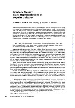 Symbolic Slavery: Black Representations in Popular Culture*