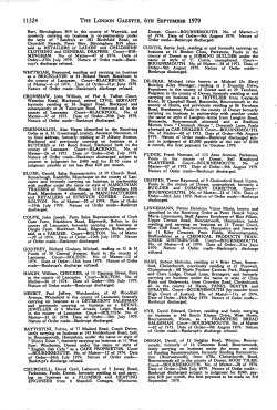 THE LONDON GAZETTE, 6ra SEPTEMBER 1979