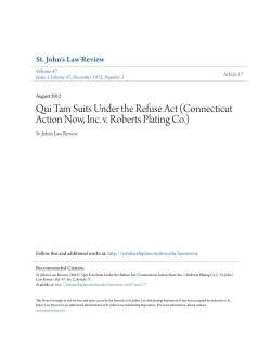 Qui Tam Suits Under the Refuse Act
