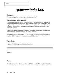 Lab - Homeostasis Exploring Body Temperature Regulation