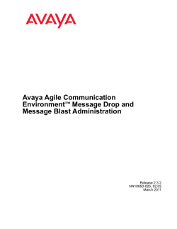 Avaya Agile Communication Environment Message
