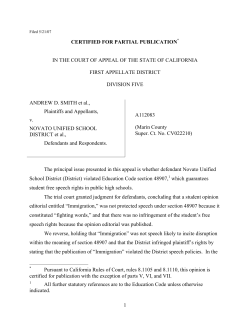 SMITH v. NOVATO UNIFIED SCHOOL DISTRICT | FindLaw
