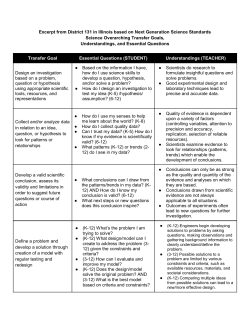 Science Overarching Transfer Goals