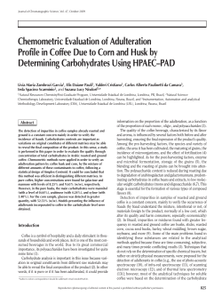 Chemometric Evaluation of Adulteration Profile in Coffee Due to