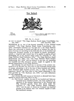 61 VICT 1897 No 2 Otago Harbour Board Loans